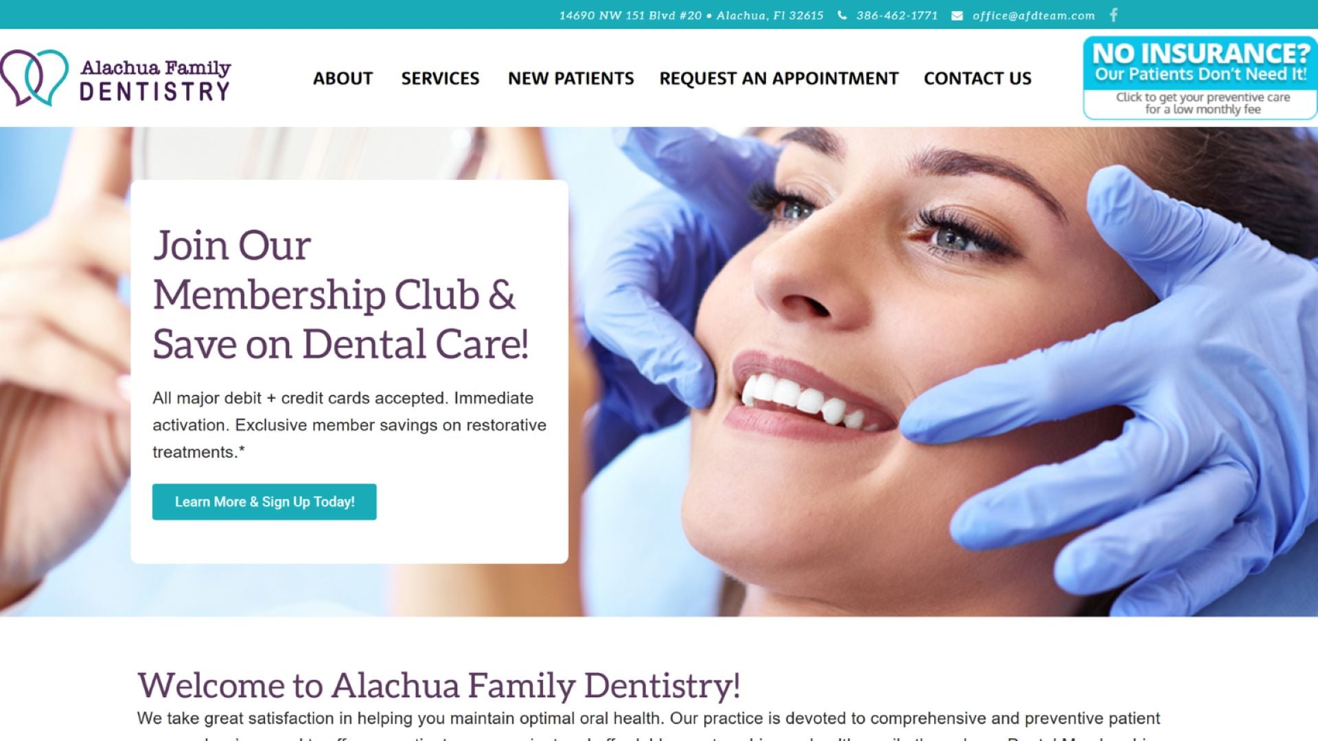 WardPortfolioScreenshot_AlachuaFamilyDentistry